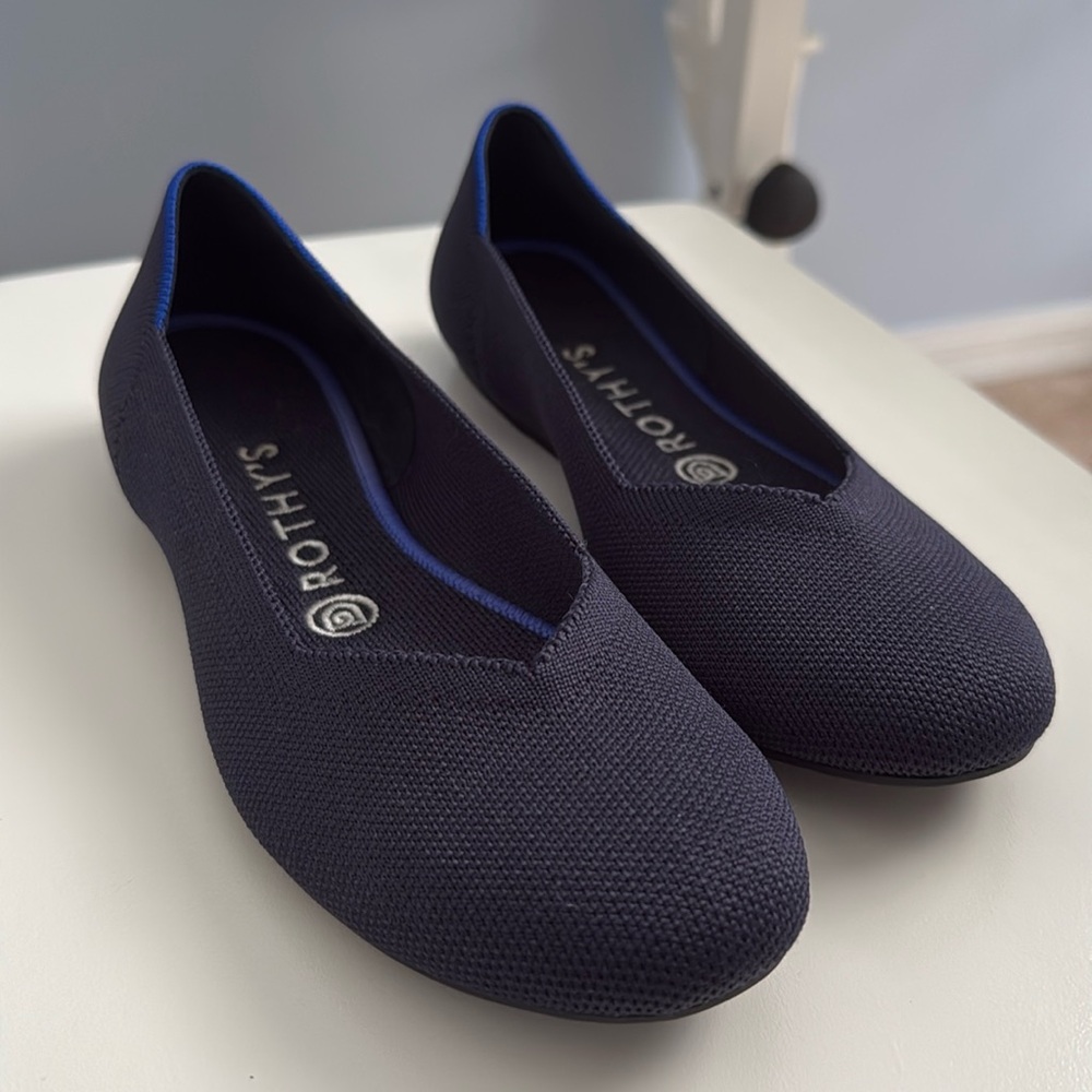 Rothy’s Washable Flats in Navy Blue